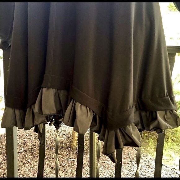 GERSHON BRAM BLACK RAW EDGE HEMLINE TUNIC M NWT - Picture 3 of 9